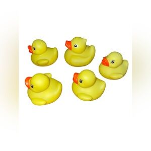 Set of 5 Rubber Ducks  ( Bath Toy )